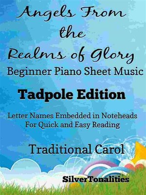 cover image of Angels From the Realms of Glory Beginner Piano Sheet Music Tadpole Edition